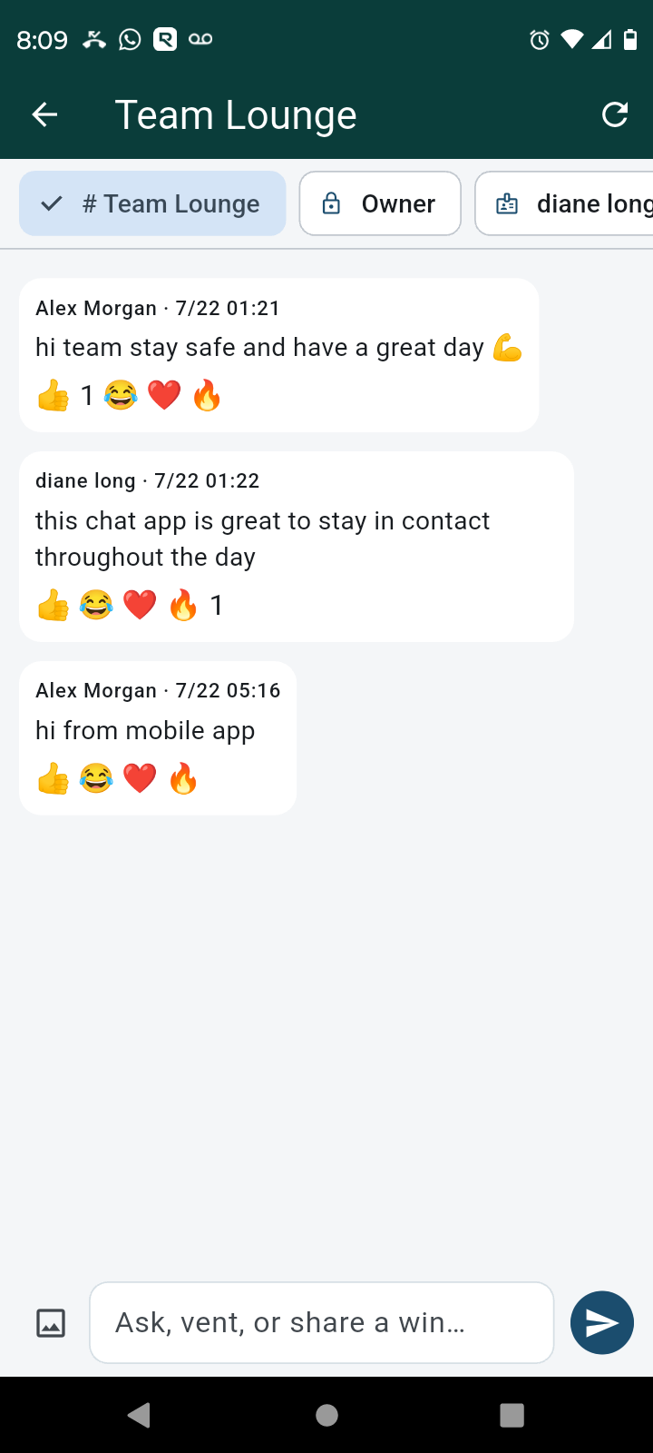 DutySeal mobile chat